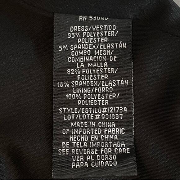 Morgan & Co Black Sheer Cutouts Feminine Party Event Occasion Maxi Dress Size 7 - Picture 11 of 15